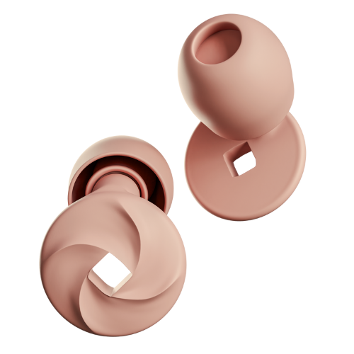 Nobleplugs Gehörschutz in ear. Zertifizierte, wiederverwendbare und geräuschunterdrückende Ohrstöpsel zum Schlafen in der Farbvariante Creamy Brown. Gegen Schnarchen und andere Umgebungsgeräusche bei Konzert, Festival, Motorrad, Arbeit und zum Druckausgleich im Flugzeug.